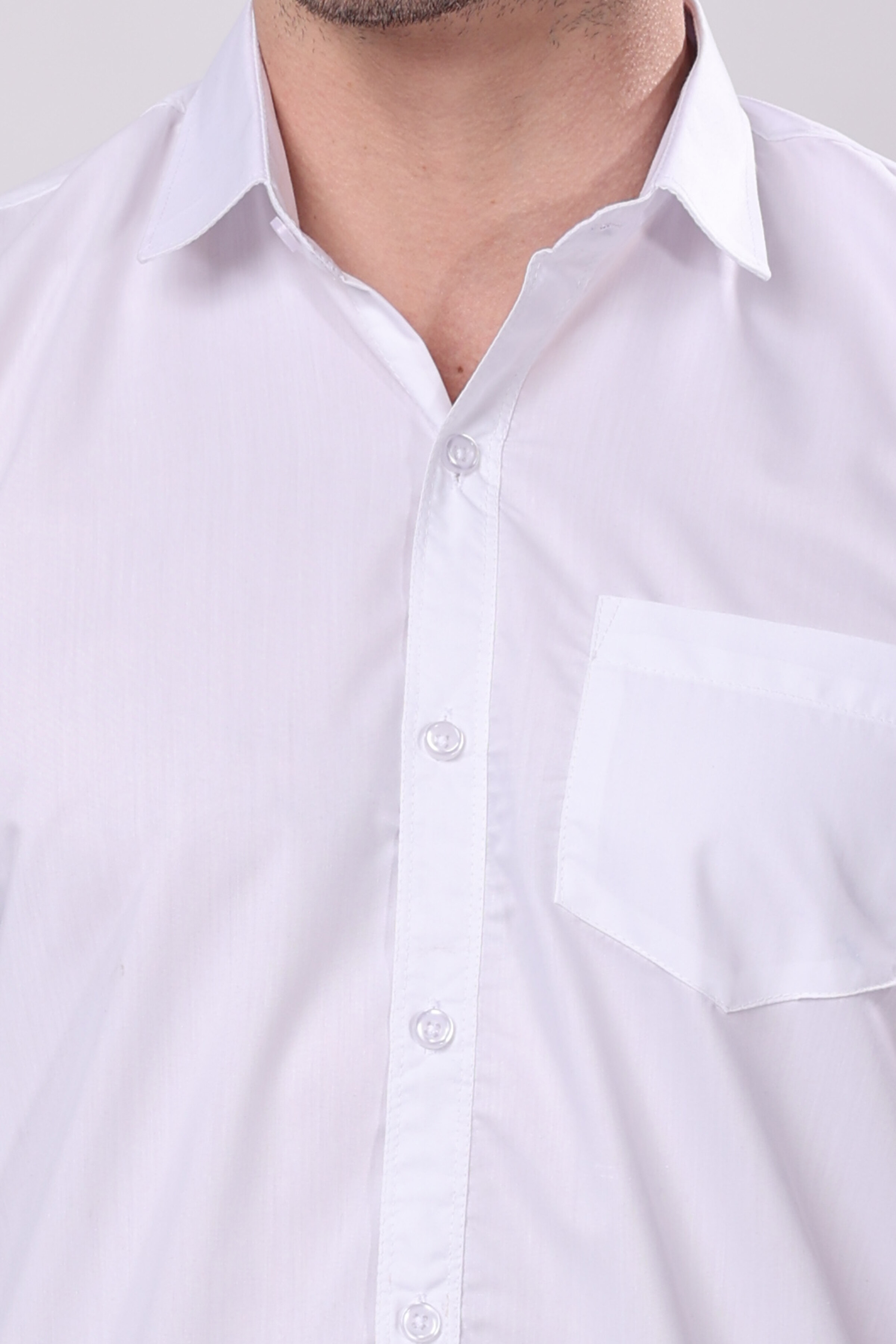 MENS WHITE STAIN PROOF-SHIRT